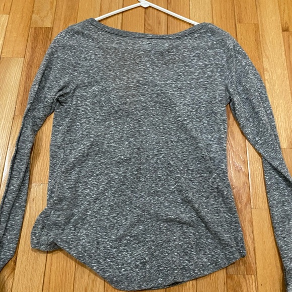 Abercrombie & fitch sequin detailed Henley in dark heather gray - Picture 4 of 4